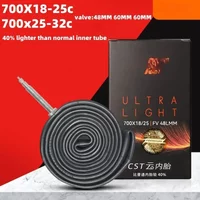 ultralight Inner Tube ,700c Road Bicycle Tire Tube ,700x18-25c/700x25-32c ,Presta Valve ,Valve length 48MM 60MM 80MM