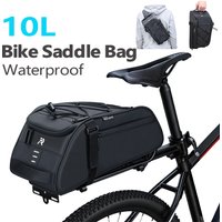 Rockbye Large Bike Saddle Bag Waterproof MTB Road Bicycle Bag Reflective 10L Capacity Saddlebag Crossbody Bag