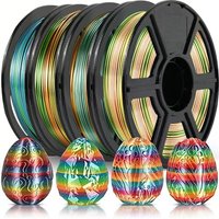 Rainbow Filament Color Change PLA 1.75mm 1kg 250g 3D Printer Silk PLA Gradient Filament Toughness 3D Printing Material Bundle