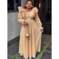 Pink Lace Dresses for Women Dashiki African Maxi Robes Elegant Long Dress Wedding Party Prom Evening Gown 2026 Africa Clothing