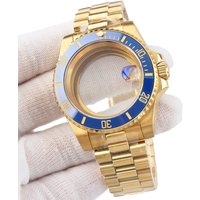 NH35 gold 40mm Case Stainless Steel Presidential /Oyster Strap Fit NH35 NH36 NH38 NH34 Movement 28.5mm Dial Waterproof Case