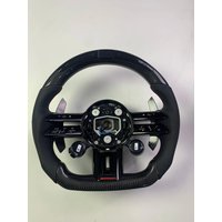Leather Carbon Fiber Sports Steering Wheel for Mercedes-Benz CLA EV 300 L 2025- Featuring OLED Knob 3/4 Spoke Options