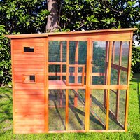 Custom SDCH012 Wooden Cat Catio - Large Solid Wood Cat Cage Pet House Playpen With Jumping Platforms & Napping Houses