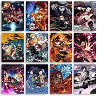 Demon Slayer Kyojuro Rengoku Diamond Painting 5D Full Drill Anime Character HD Wall Art DIY Kit for Living Room Bedroom Decor