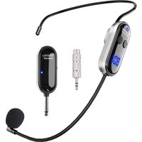 Drahtloses Mikrofon-Headset UHF Drahtloses Headset und Handmikrofon 2-in-1, 165 Fuß Reichweite für PA-System, Stimmverstärker, Lautsprecher, Unterricht, Reiseleiter