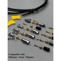 AliExpress NONE 1 Set Bike Hydraulic Brake Hose Fitting Kit, 2m 3-Layer Hydraulic Hose (OD 5mm/ID 2.0mm), for Shimano BH59/BH90 Sram Magura