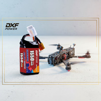 DXF 4S Lipo-Akku 14,8V 1550mAh 150C mit XT60-Stecker für Flugzeug, Hubschrauber, Quadcopter, FPV-Drohne
