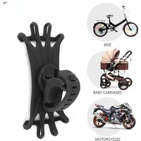 Universal Silicone Bicycle Phone Holder Motorcycle for IPhone 13 pro max 7 8 plus X Xr Mobile Phone Stand Bike GPS Clip Mount