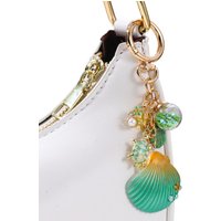 1pc Pretty Heart-shaped Starfish Turtle Shell Enamel Keychain Lovely Ocean Life Summer Key Ring Bag Charms Good Gift for Friends