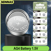 5-50Pcs AG4 LR626 1.5V 18mAh Alkaline Button Coin Cell SR626SW 377 377A LR66 for Watch Toy Calculator Car Key Clock Mini Light