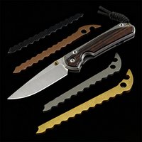 5 Colors CNC Knife Titanium Alloy Liners Back Spacer For Chris Reeve Small Sebenza 21 31 Knives BackSpacer Lining Plate