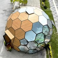 7M Wooden Honeycomb Glass Dome Camping Tent Aluminum Wedding Church Resort Hotel Luxury Tent