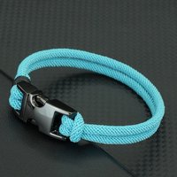 Stylish Double Layer Bracelet Men Handmade Braided 4mm Nylin Cord Detachable Safty Buckle Braclet Leisure Sports Hombre Jewelry