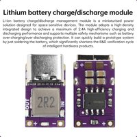 5Pcs DC 5V/2.4A Charge Discharge Module 3.7V 4.2V 18650 Li-ion Battery Power Supply Module Type-C Mini Charging Protection Board