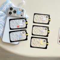 Cute Cartoon Moon Bowknot Elephant Puppy Animal Series Lens Cover for iPhone 17 Pro 17 Pro Max Mobile Phone Camera Protectors