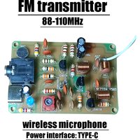 FM Transmitter Module 88-110MHz TYPE-C USB POWER FM Radio Student Wireless Microphone Audio MP3 Repeater Transmits Signal
