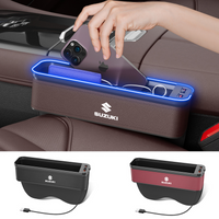 For Suzuki S-Cross Swift SX4 Vitara Jimny Grand-Vitara Baleno Ciaz Car Seat Gap Organizer USB Charging Multifunction Storage Box
