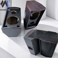 MW AUDIO 1pcs 6.5 Inch Professional Empty Speaker Wooden Box DIY Kit with 1 Tweeter 1 Woofer Accessories