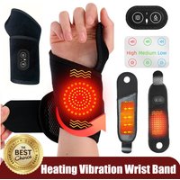 Heating Wrist Band Vibration Hand Massage Guard Wrap USB Three Gear Hot Therapy Wrist Protection Heated Bracer Wrist Support Pad