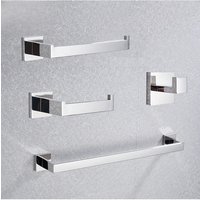 Stainless Steel Chrome Bath Hardware Set toilet accessories Chrome Towel Rack Toilet Paper Holder Towel Bar Bathroom Accessories