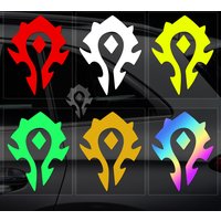 For World of Warcraft Game WOW Tribal Logo Car Stickers Motorcycle Moto Helmets Accessories Decal For Kawasaki Z900 Yamaha MT07