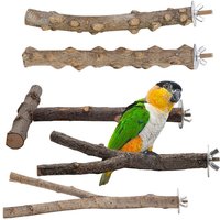 2/5Pcs Natürliche Holz Papagei Stehen Vogel Barsch Stehen Plattform Holz Übung Klettern Pfote Schleifen Spielzeug Vogelkäfig Zubehör