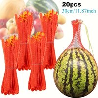 20/50/100 PCS Heavy-Duty Plastic Garden Netting for Watermelon Melon Vertical Planting Hammock with Straps Gardening Netting Ro