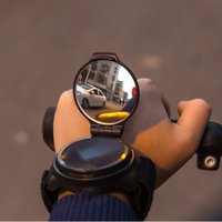 Bicycle Rearview Mirror With Wrist Strap Arm Mount Reflective Safety Mirror For Cycling Outdoor Riding Accessory