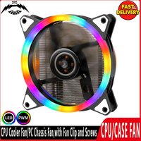 Air-cooler Computer Case Cooling Fan CPU Fan 90mm/120mm Mute PC Cooler Fan 3pin 4pin Equipped with Fan Clamp and Mounting Screws