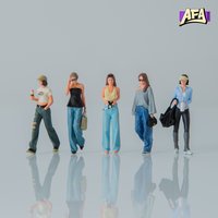 1/64 Scale Resin Female Figures Girl Woman Fashion Street Style Diorama Hand-Painted Miniatures Diecast Display AFA