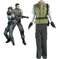 Custom Made Chris Redfield S.T.A.R.S. Uniform Cosplay Costume Full Set - RE Outfit Any Size