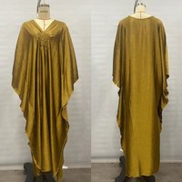 2026 New Muslim Maxi Dresses Women African Abayas Kaftan Batwing Sleeve Long Robe Female Elegant Golden Evening Party Vestidos
