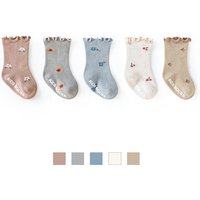 Toddler Floor Socks Newborn Baby Kids Solid Soft Prewalker Spring Cotton Girl Autumn Infant Boy Cute Anti Slip Socks 0-5T