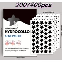 200/400pcs Black Star Hydrocolloid Acne Patch Fashion Ultrathin Breathable Acne Covering Hydrocolloid Patch Beauty Acne Patch