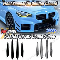 Car Front Bumper Side Diffuser Spoiler Splitter Body Kits Side Canard Trim For BMW 2 Series G87 M2 Coupe 2 Doors 2023 2024 2025