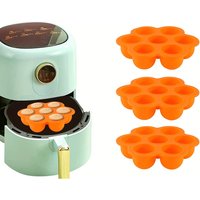 1pc 7-Cavity Nonstick Silicone Round Muffin Pans - Air Fryer Pudding Cupcake Recipe Tray for Healthy and Delicious Baking