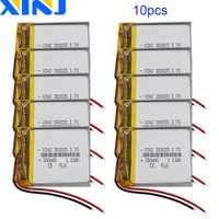 10pcs 3.7V 300mAh 1.11Wh 303035 Lithium-Polymer Li Lipo Battery Li-ion For Car Camera Bluetooth Speaker DashCam Sat Nav LED GPS