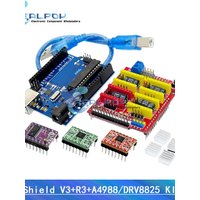 CNC Shield V3 engraving machine 3D Printer+ 4pcs A4988 / DRV8825 driver expansion board for Arduino For UNO- R3 + 30cm USB cable