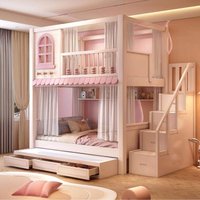 Simple Decoration Kids Beds Canopy Storage Luxuce Style Girls Kids Bed Design Single Custom Lettino Per Bambini Furniture Home