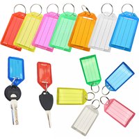 5/10/15PCS Assorted Color Key Tags Writable Flap Key Tags with Split Ring DIY Luggage Backpack Car Key Marking Sorting Props ZYF