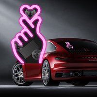 Solar Powered Car Love Light Wireless Decorative Light LED Warning Light Window Rear Window Car Atmosphere Light