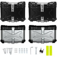 Motorrad-Topcase aus Aluminiumlegierung mit Lederfutter und Schnellverschluss Abnehmbarer Motorrad-Heckkoffer