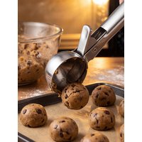 Stainless Steel Ice Cream Scoop Multifunctional Ice Cream Scooper Dual-purpose Fruit Watermelon Ball Spoon Home Ice Cube Digger
