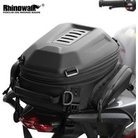 Rhinowalk Motorcycle Tail Bag Waterproof 12-18L Motor Back Seat Pannier Bag Hardshell Riding Travel Luggage Backpack Rider Bag