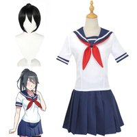 Ayano Aishi Cosplay Ayano Aishi Jk Costume Synthetic Wig Anime Role Playing Costumes Sailor Unifroms Dress Up Outfits Party