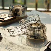 1 roll 2m brochure Stationery PET tape Patch sticker tape Barge collage theme Self-adhesive diary Material 35mm*2m