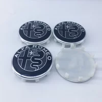 4 Stück 60MM 10-Pin Auto-Radnabenkappen Emblem Reifenfelgenabdeckungen für Alfa Romeo Giulia Stelvio Giulietta 156 159 147 Mito Tonale