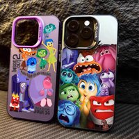 Lovely Inside Out 2 Anxiety Joy Plating Case for Xiaomi POCO X7 X6 X5 X3 F6 F5 M6 Pro F8 F7 Ultra F4 F3 M7 M5s C85 C75 C65 C55