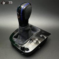 RHD New DSG Suede Gear Shift Knob With Dust Cover Blue Stitching For VW Golf 6 MK6 GTI GLI Scirocco 1K2713203 1K2 713 203