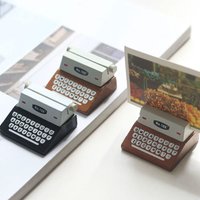 1Pc Creative Mini Wooden Typewriter Card Holder, Office Desk Decoration Photo Clip, Room Decoration, Home Decoration, Desktop Decoration